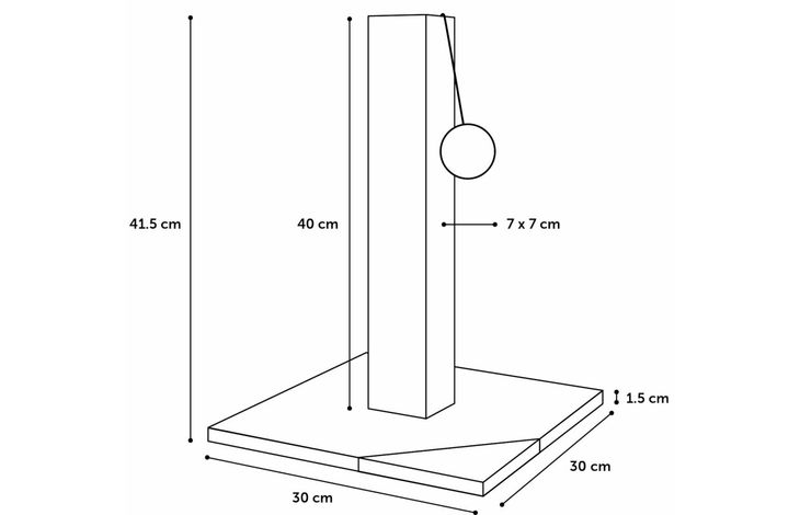 Flamingo Scratching tree  Orson Grey & Dark grey