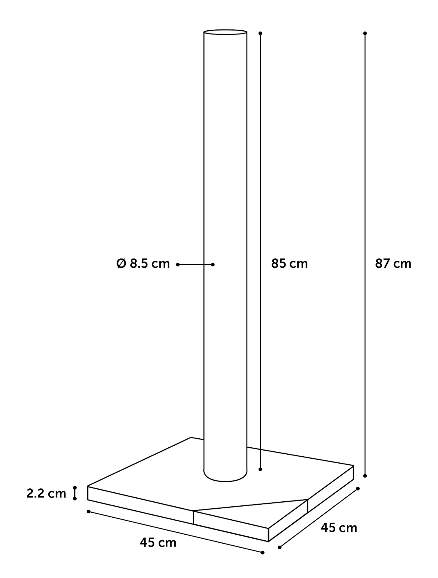 Flamingo Scratching tree  Rex Grey & Dark grey