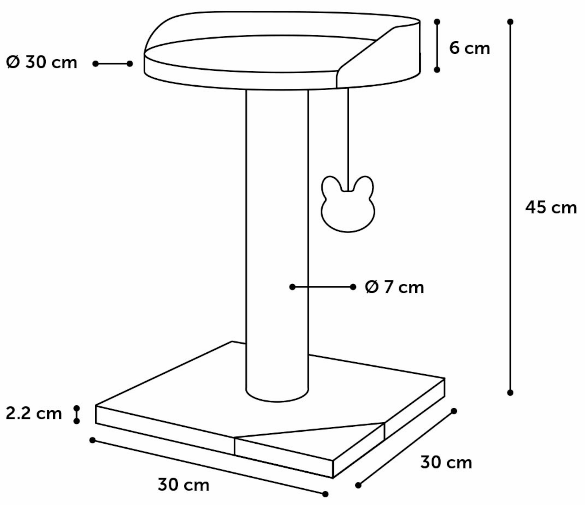 Flamingo Arbre à chat Robert Gris & Gris foncé