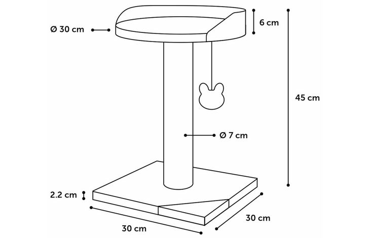 Flamingo Arbre à chat Robert Gris & Gris foncé