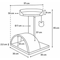Flamingo Kratzbaum Gene Grau & Dunkelgrau
