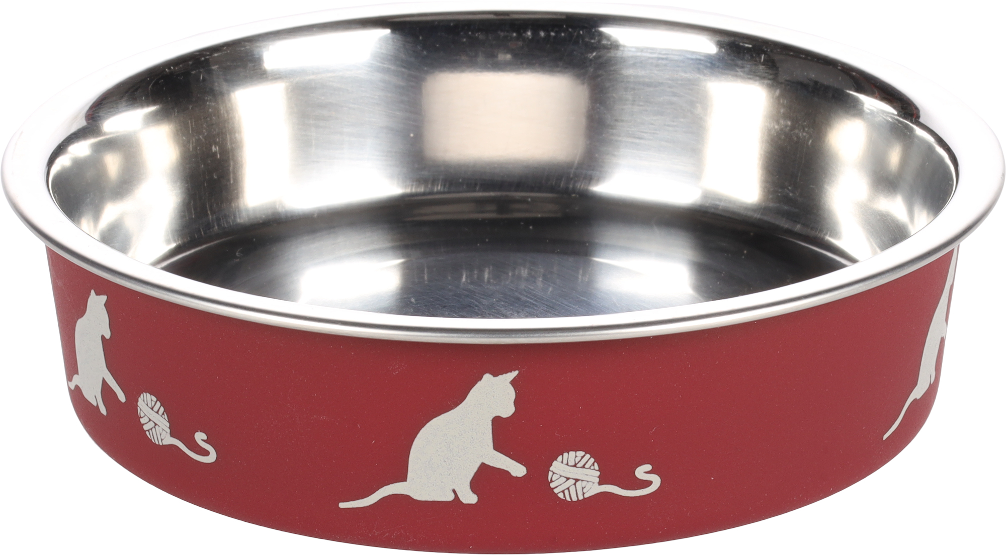 Flamingo Eet- en drinkpot Dena Rond Bordeaux & Zilver