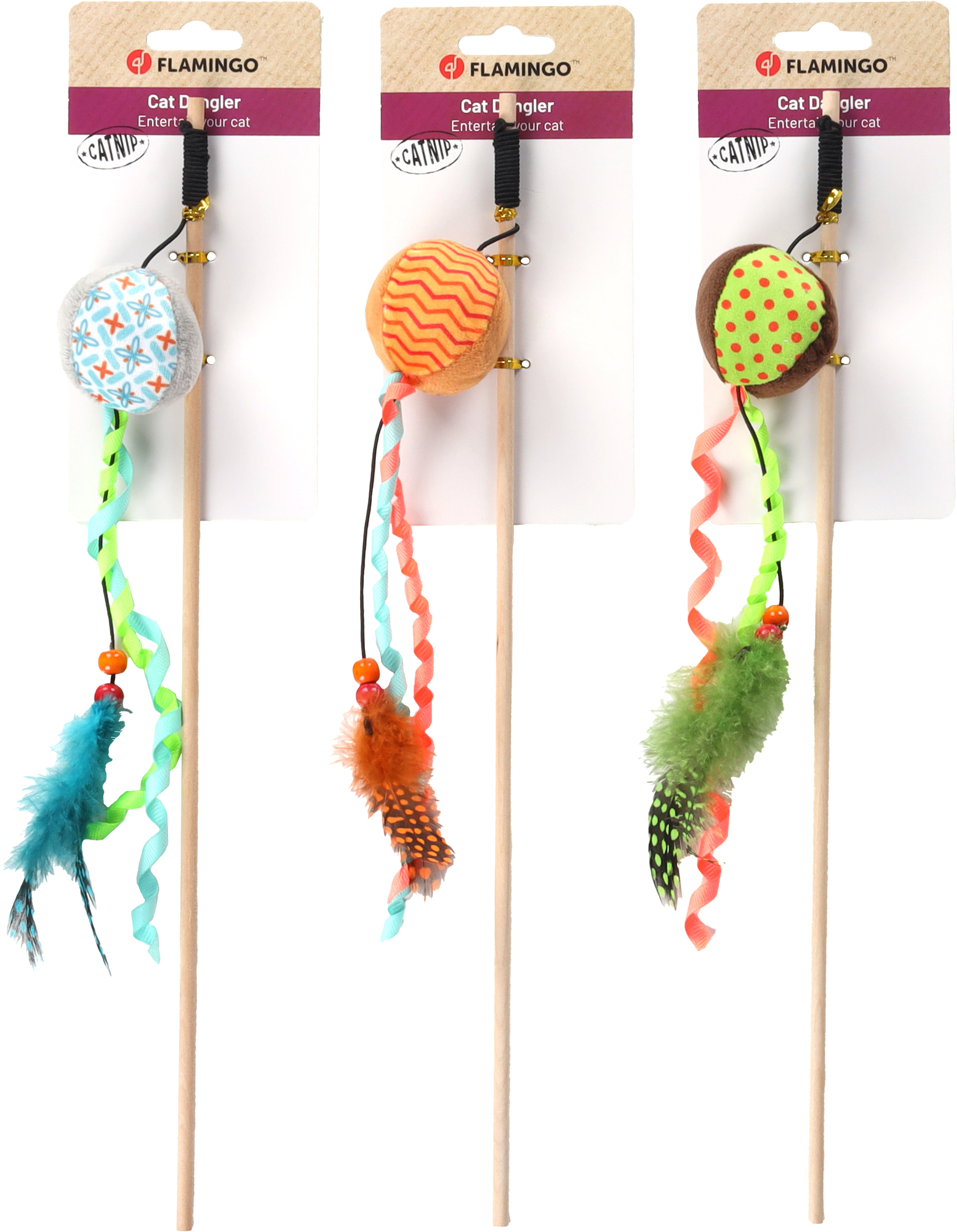 Flamingo Toy Kirk Dangler Ball Multiple colours