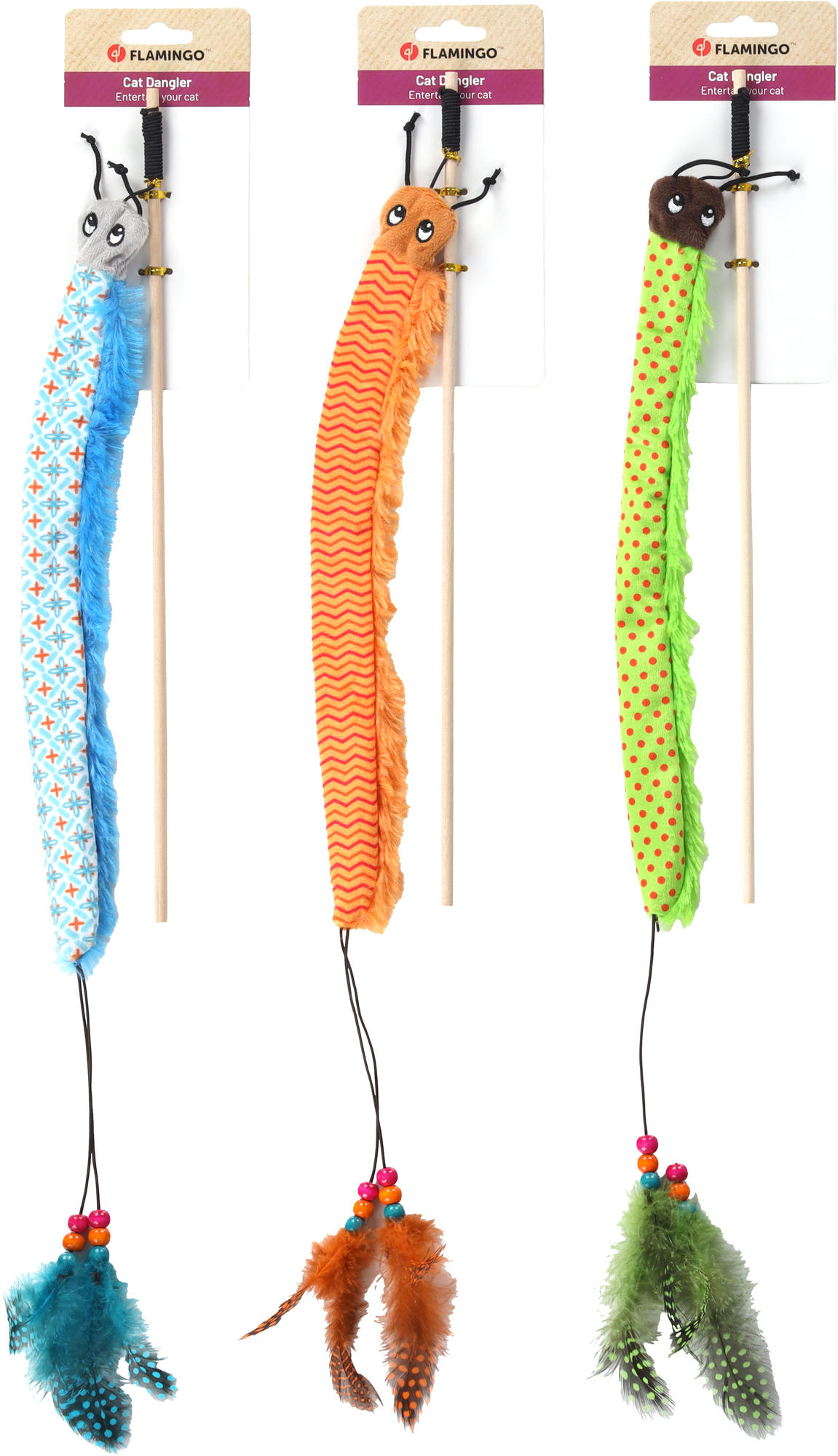 Flamingo Toy Kirk Dangler Caterpillar Multiple colours