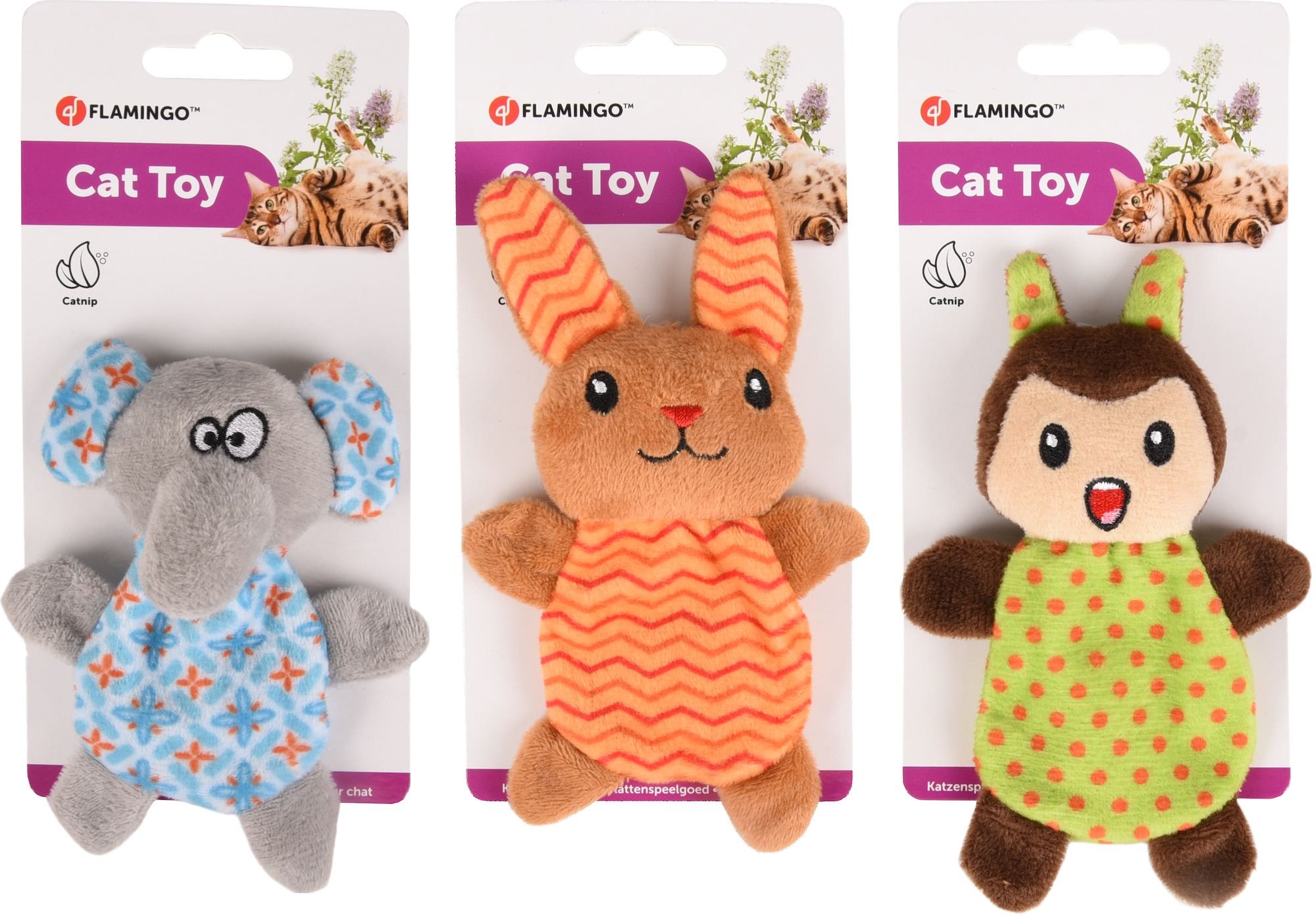 Flamingo Toy Kirk Rabbit & Elephant & Squirrel Multiple colours