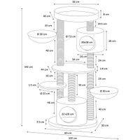 Flamingo Krabpaal Inga Beige & Wit