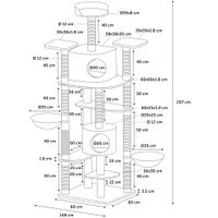 Flamingo Krabpaal Giganto Grijs & Wit