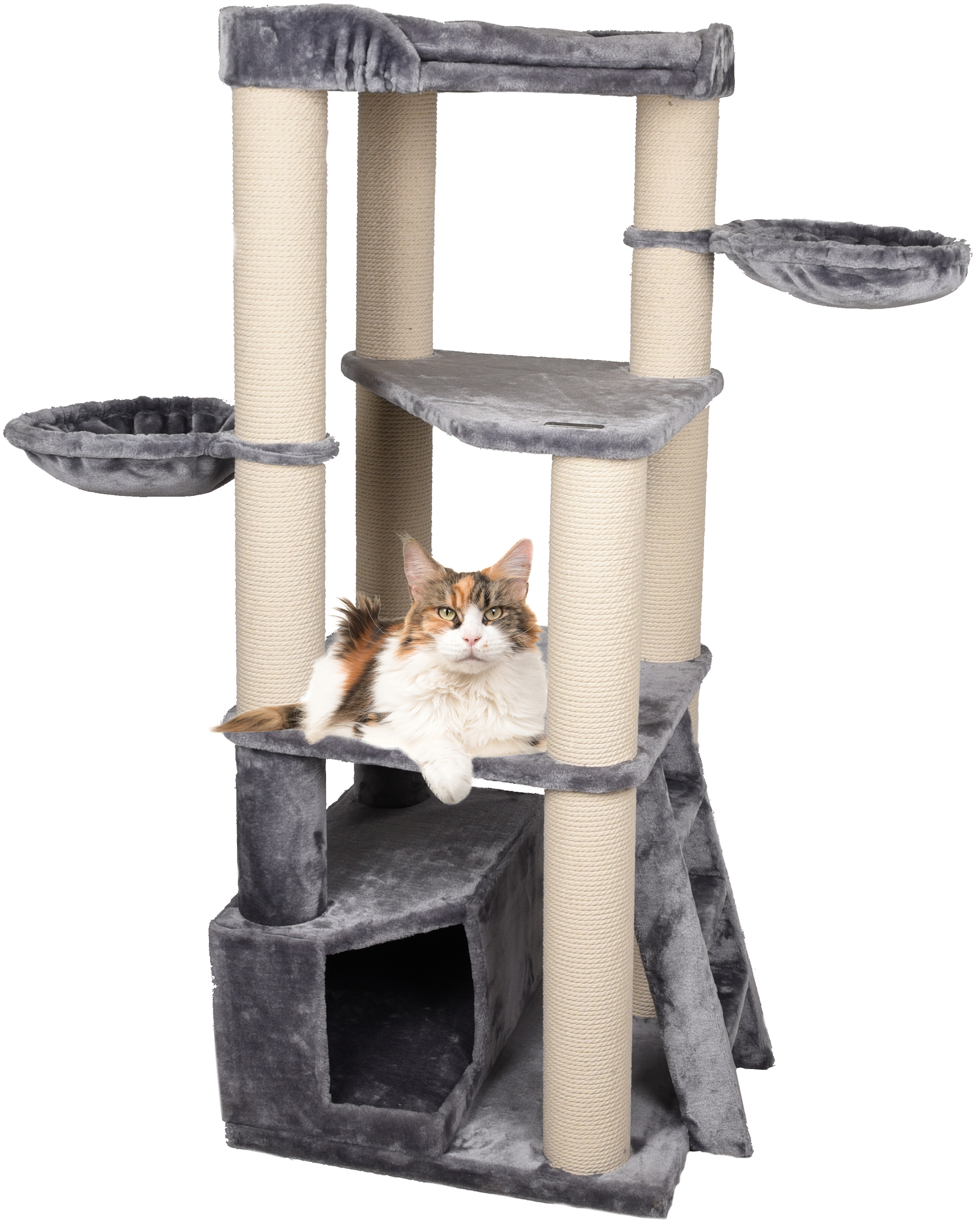 Flamingo Árbol rascador Babel Gris & Blanco