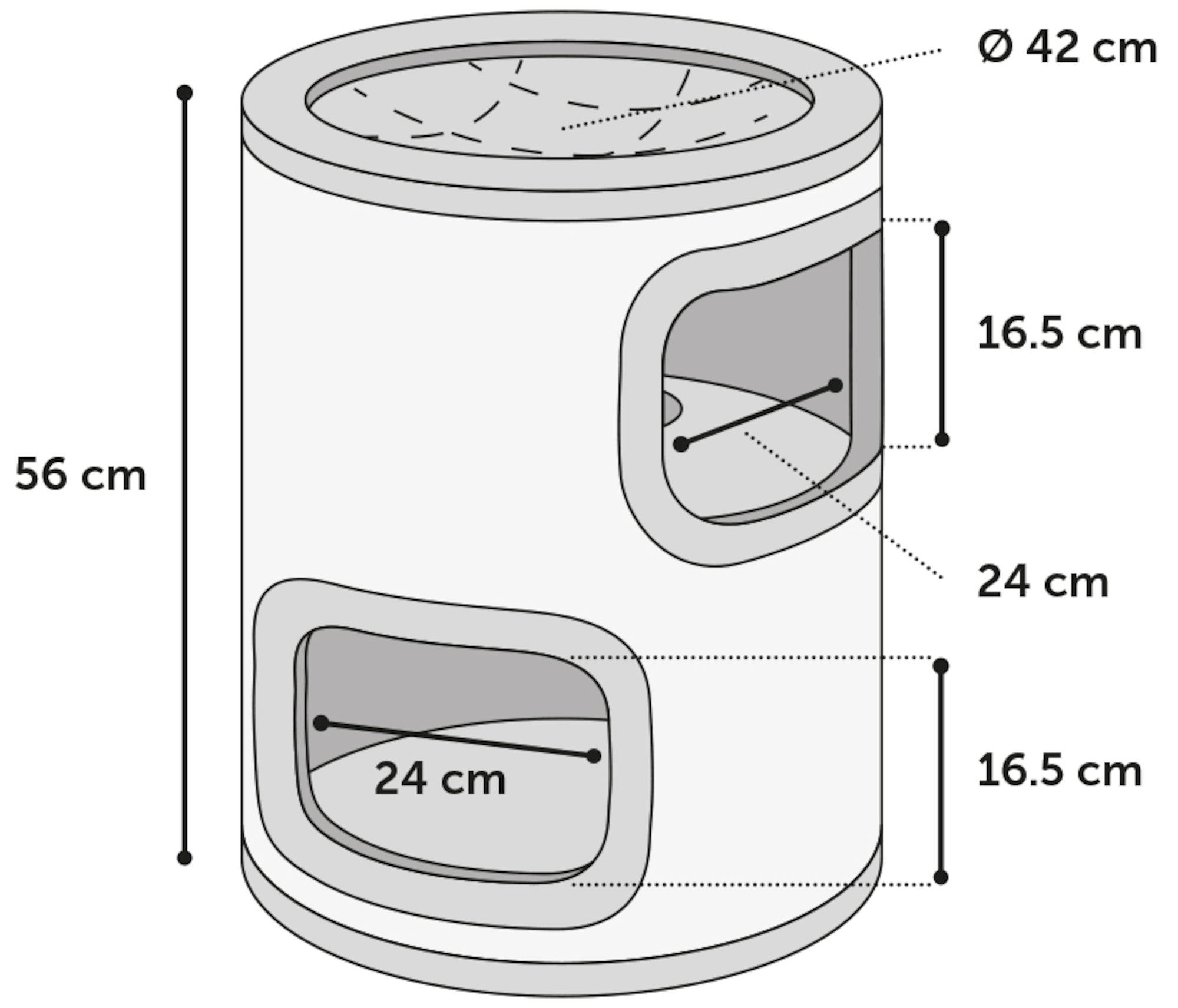 Flamingo Scratching barrel Enes Grey