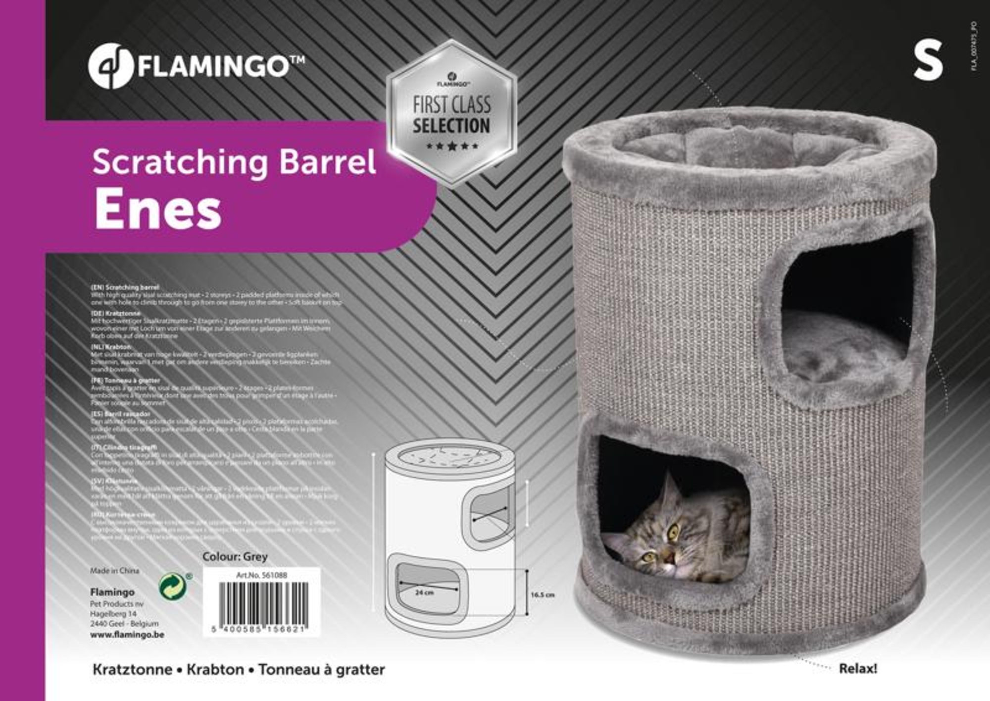 Flamingo Scratching barrel Enes Grey