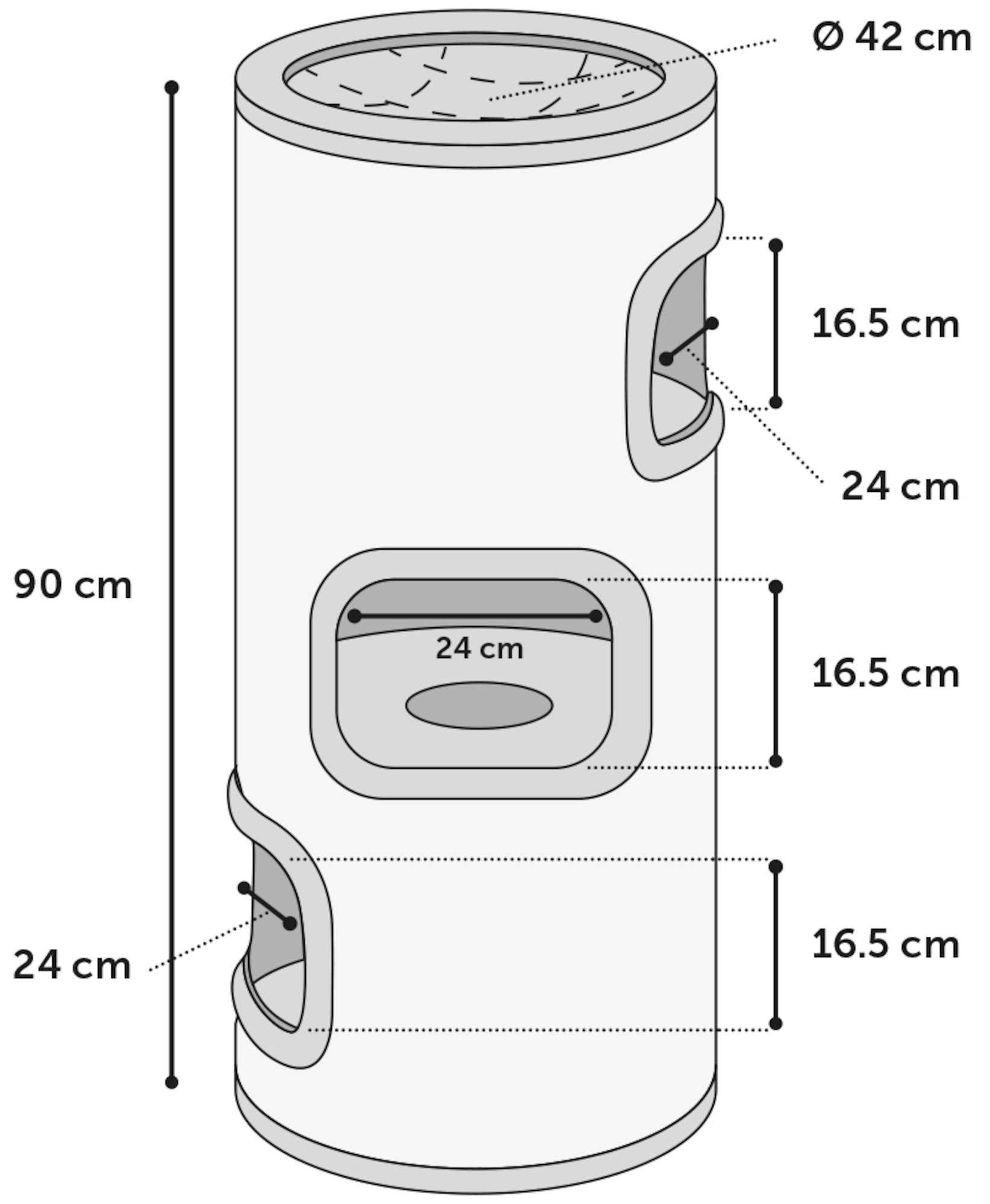 Flamingo Scratching barrel Enes Grey
