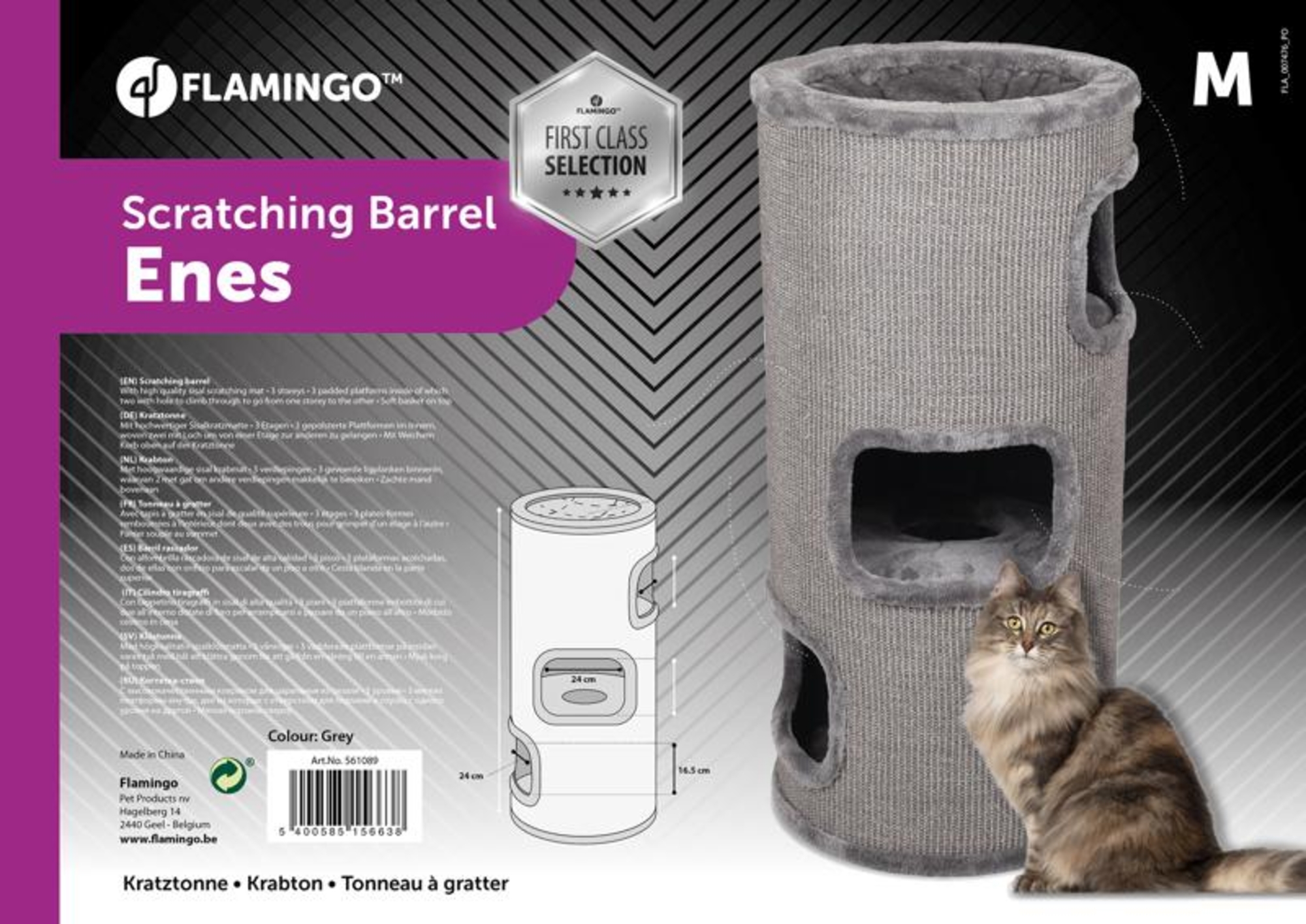 Flamingo Scratching barrel Enes Grey