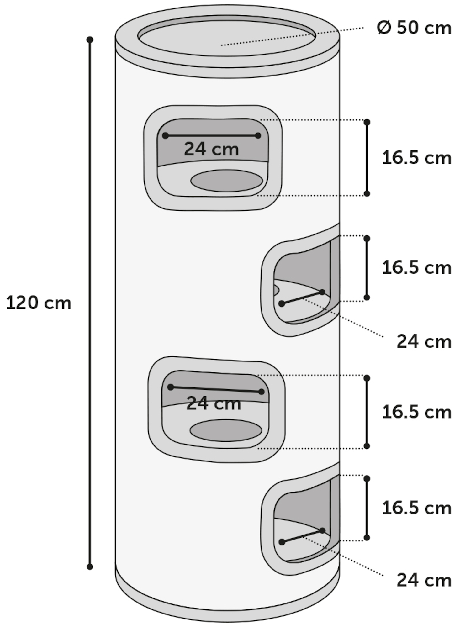 Flamingo Scratching barrel Enes Grey