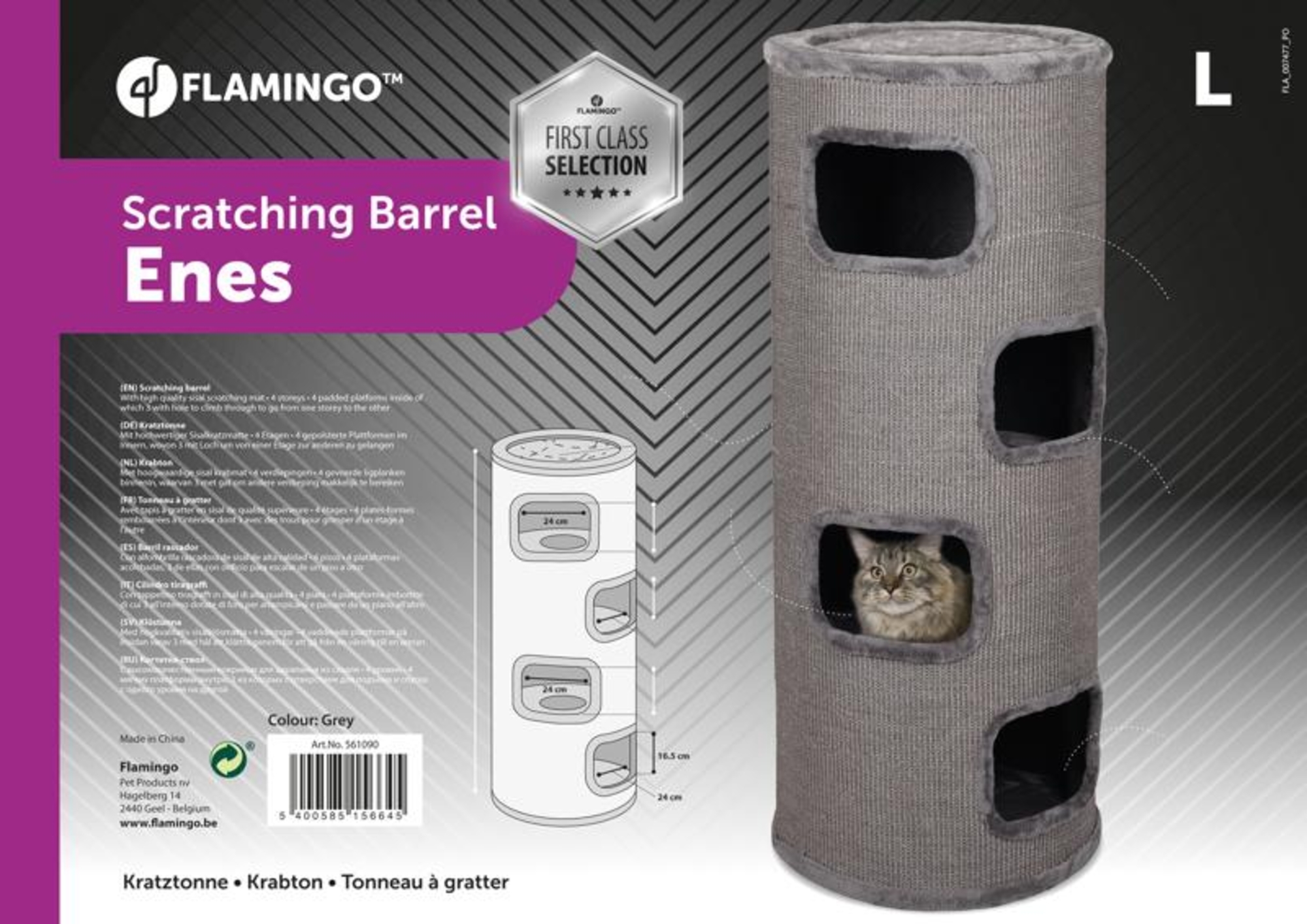Flamingo Scratching barrel Enes Grey