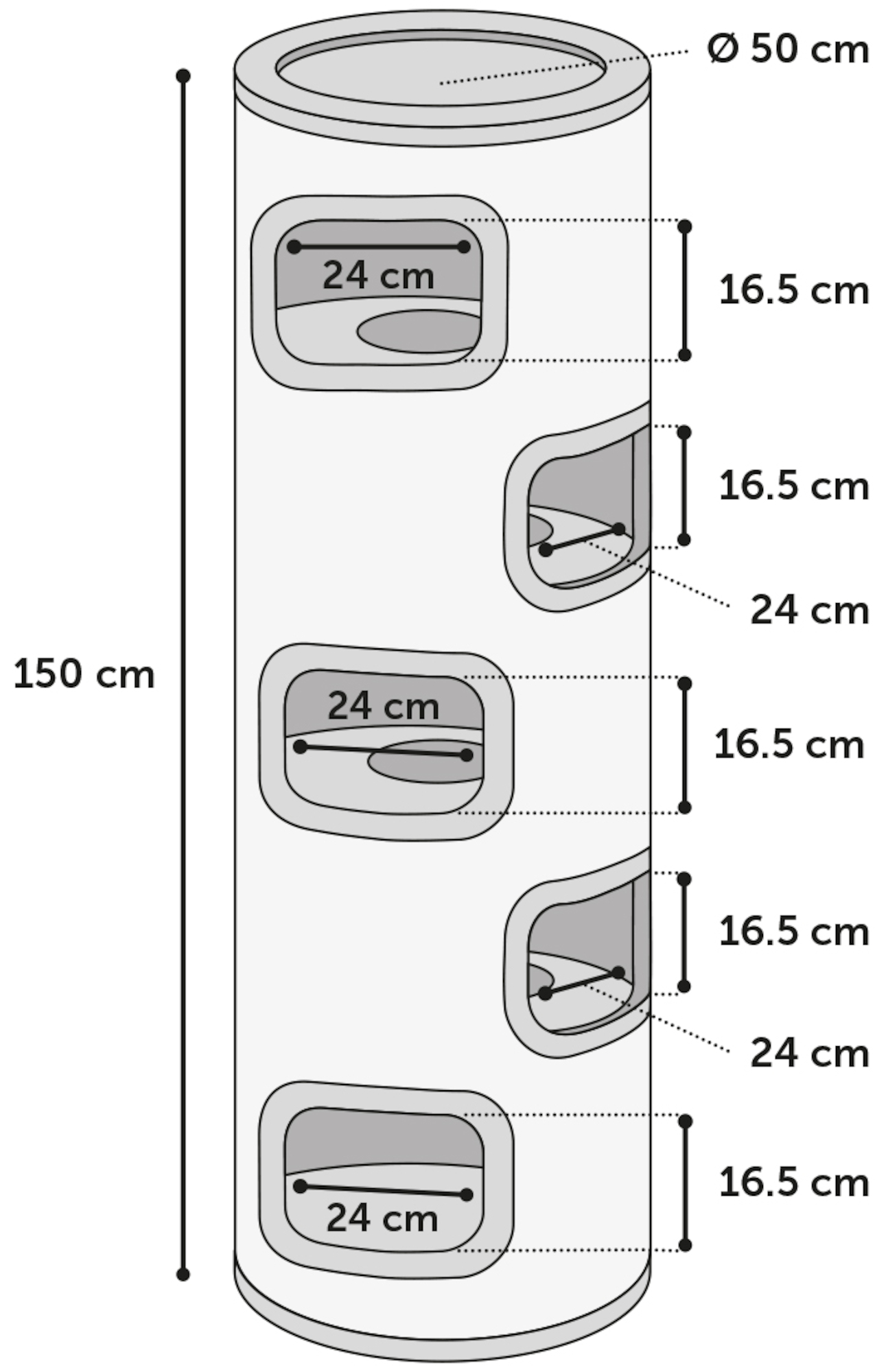 Flamingo Scratching barrel Enes Grey