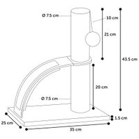 Flamingo Scratching tree  Tessa Grey & Dark grey & Natural