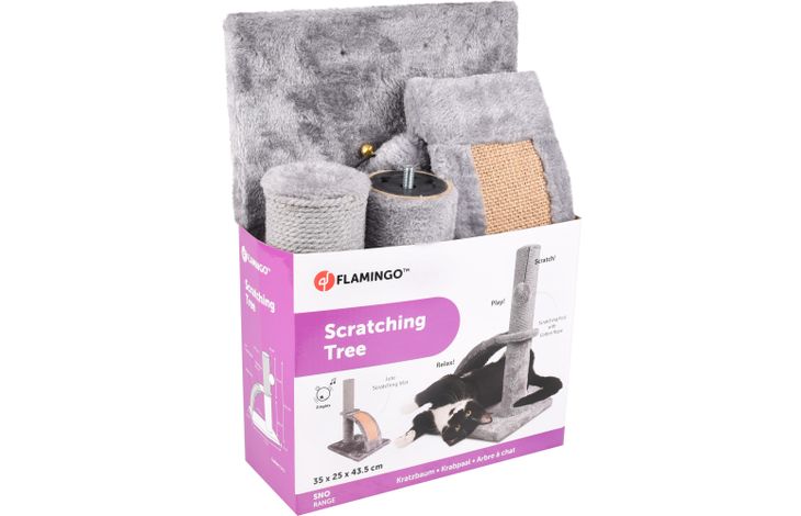 Flamingo Scratching tree  Tessa Grey & Dark grey & Natural