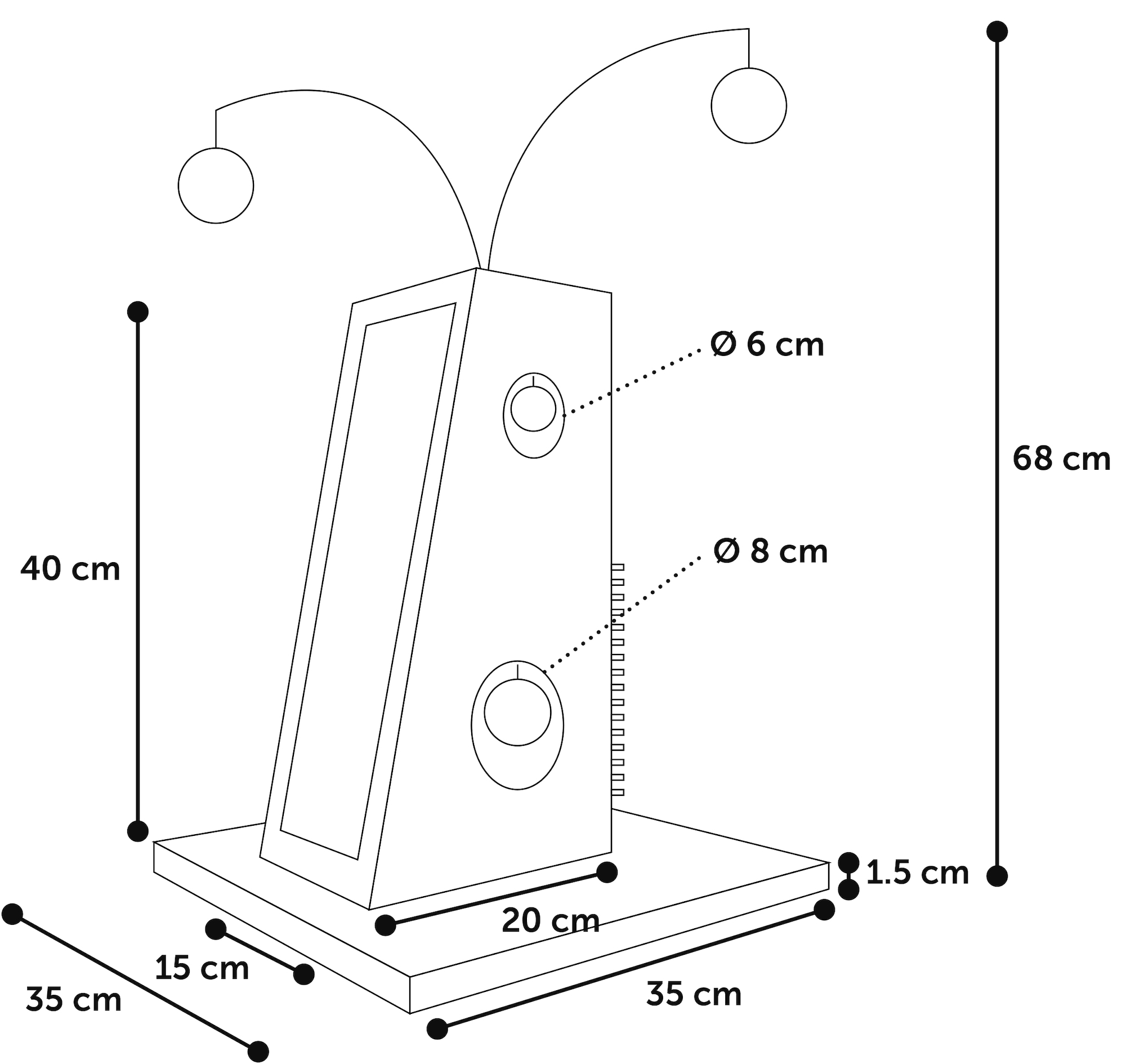 Flamingo Arbre à chat Lara Gris & Gris foncé & Naturel