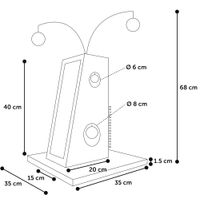 Flamingo Arbre à chat Lara Gris & Gris foncé & Naturel