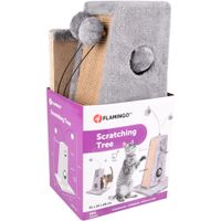Flamingo Arbre à chat Lara Gris & Gris foncé & Naturel