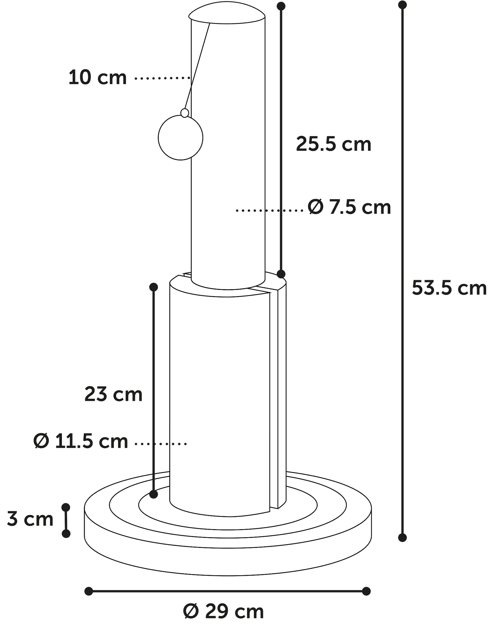 Flamingo Árbol rascador Ayla Gris & Gris oscuro & Natural