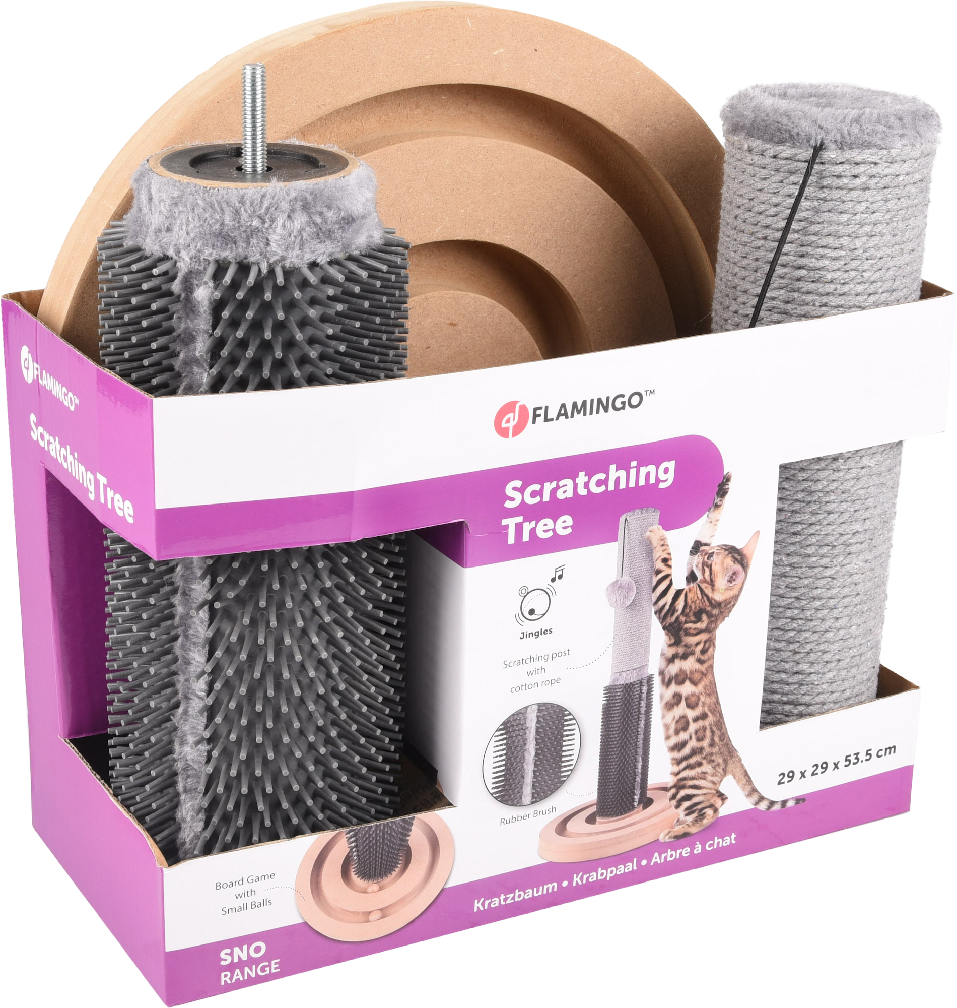 Flamingo Árbol rascador Ayla Gris & Gris oscuro & Natural