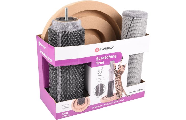 Flamingo Árbol rascador Ayla Gris & Gris oscuro & Natural