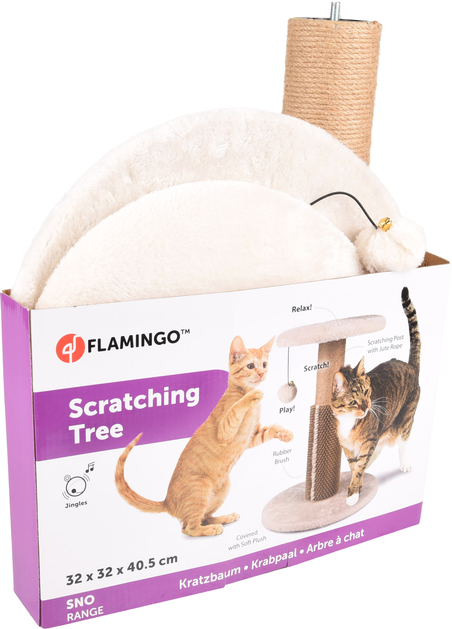 Flamingo Scratching tree  Bea Cream & Natural