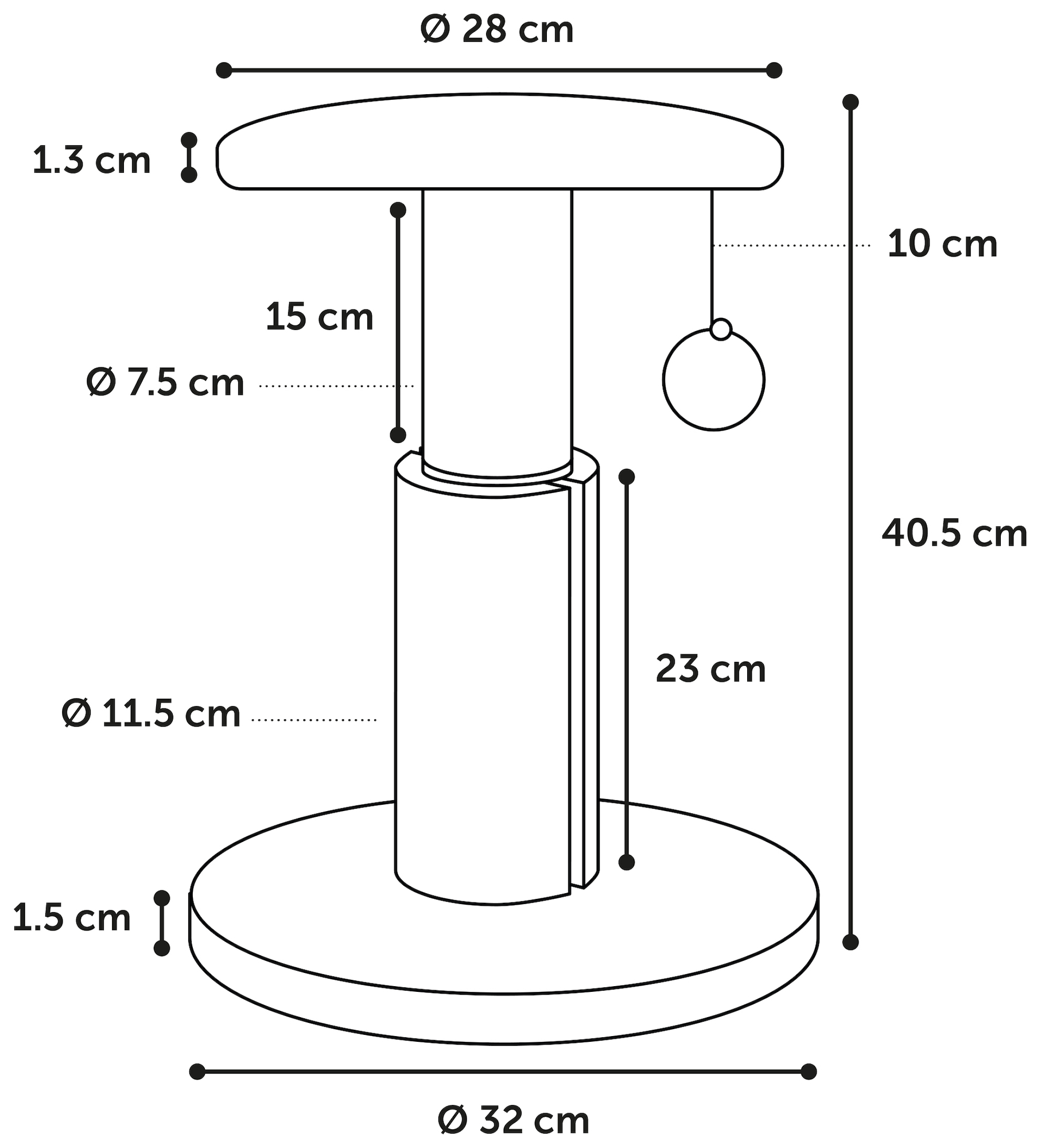 Flamingo Scratching tree  Bea Grey & Dark grey