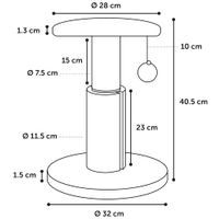 Flamingo Scratching tree  Bea Grey & Dark grey