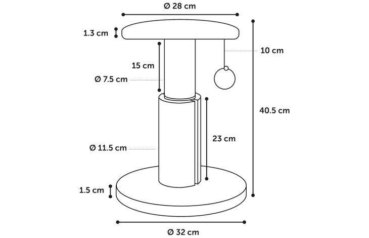 Flamingo Scratching tree  Bea Grey & Dark grey