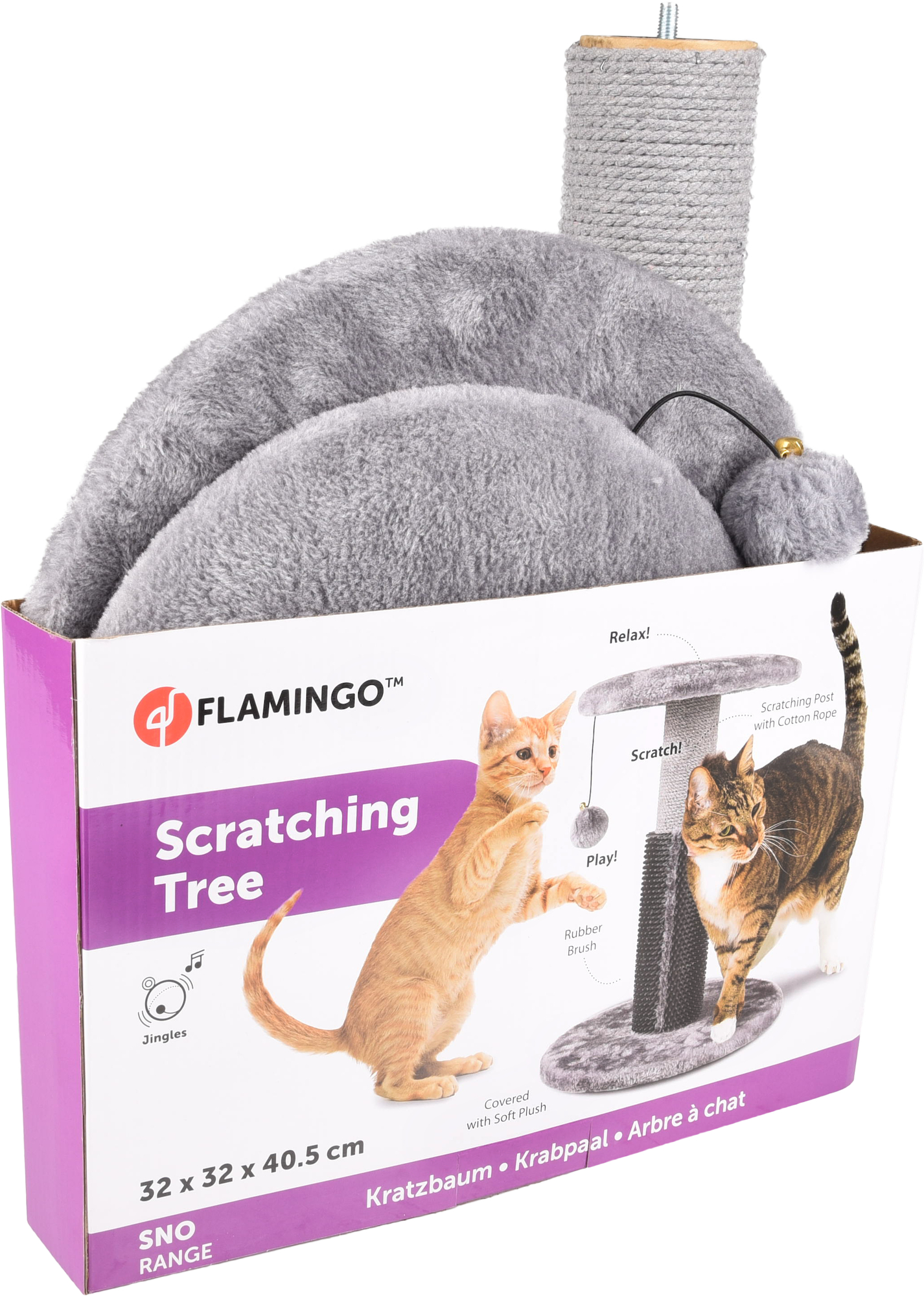 Flamingo Scratching tree  Bea Grey & Dark grey