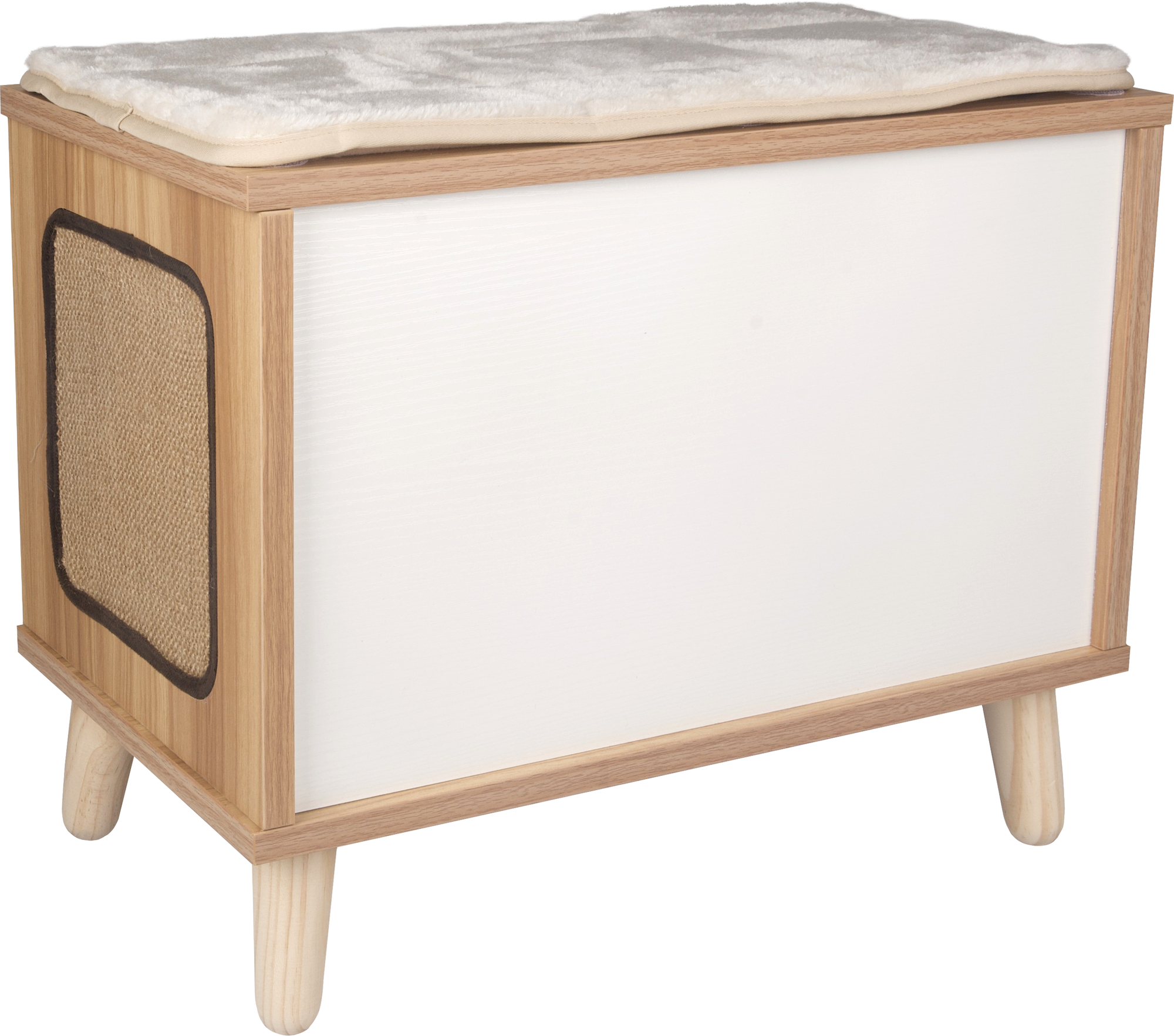 Flamingo Scratching furniture Fino White & Brown & Natural