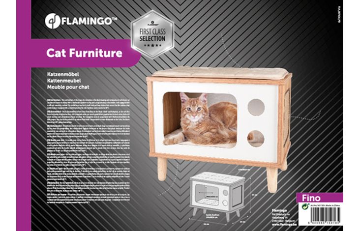 Flamingo Krabmeubel Fino Wit & Bruin & Naturel