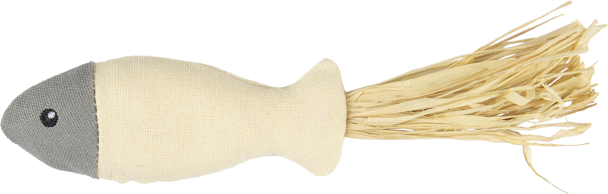 Flamingo Toy Natural Fun Fish Grey & Beige