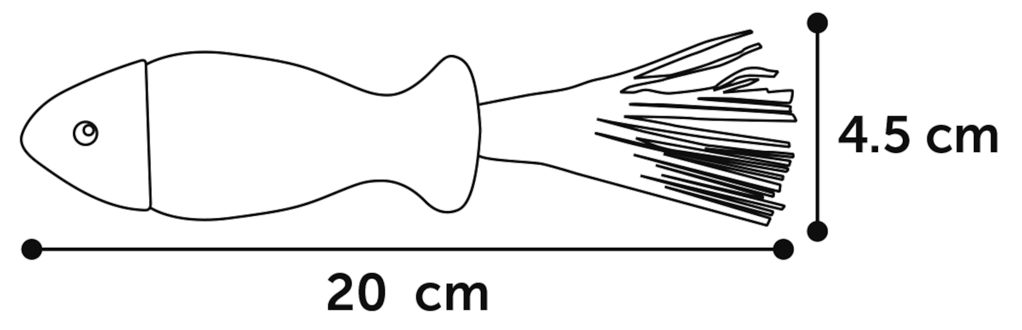 Flamingo Toy Natural Fun Fish Grey & Beige