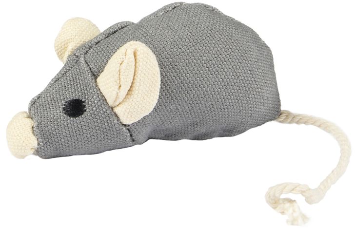 Toy Natural Fun Mouse Grey & Beige | 561114 | Flamingo Pet Products