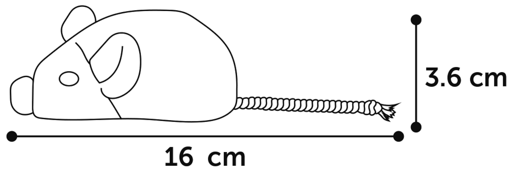 Flamingo Giocattolo Natural Fun Topolino Grigio & Beige