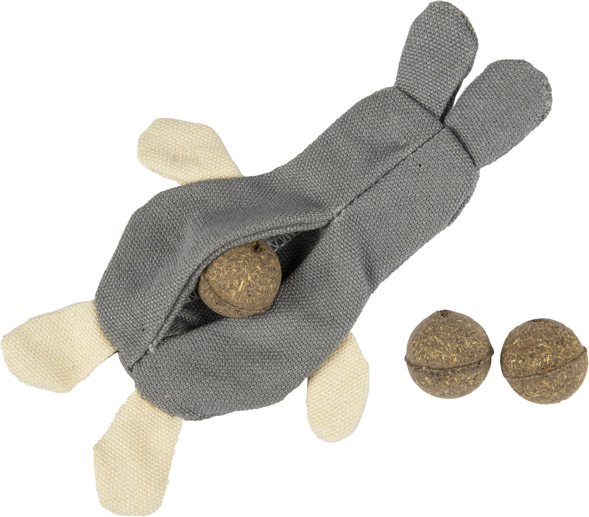 Flamingo Toy Natural Fun Rabbit Grey & Beige
