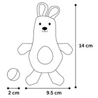 Flamingo Toy Natural Fun Rabbit Grey & Beige