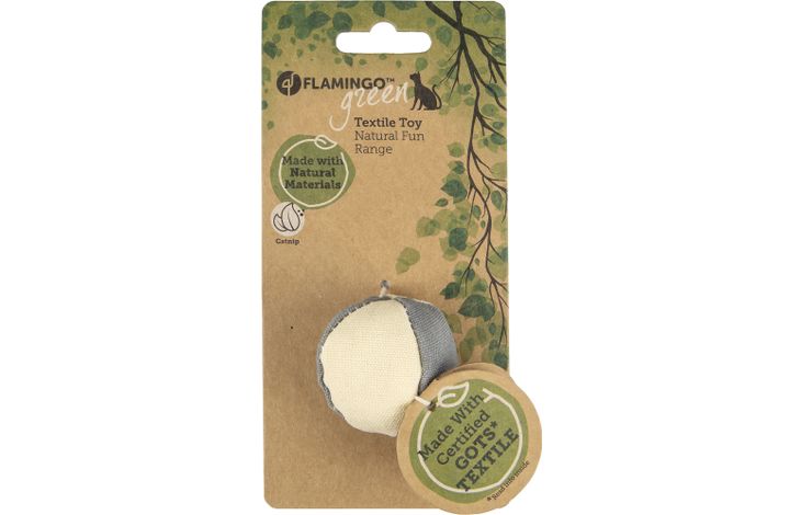 Flamingo Speelgoed Natural Fun Bal Grijs & Beige