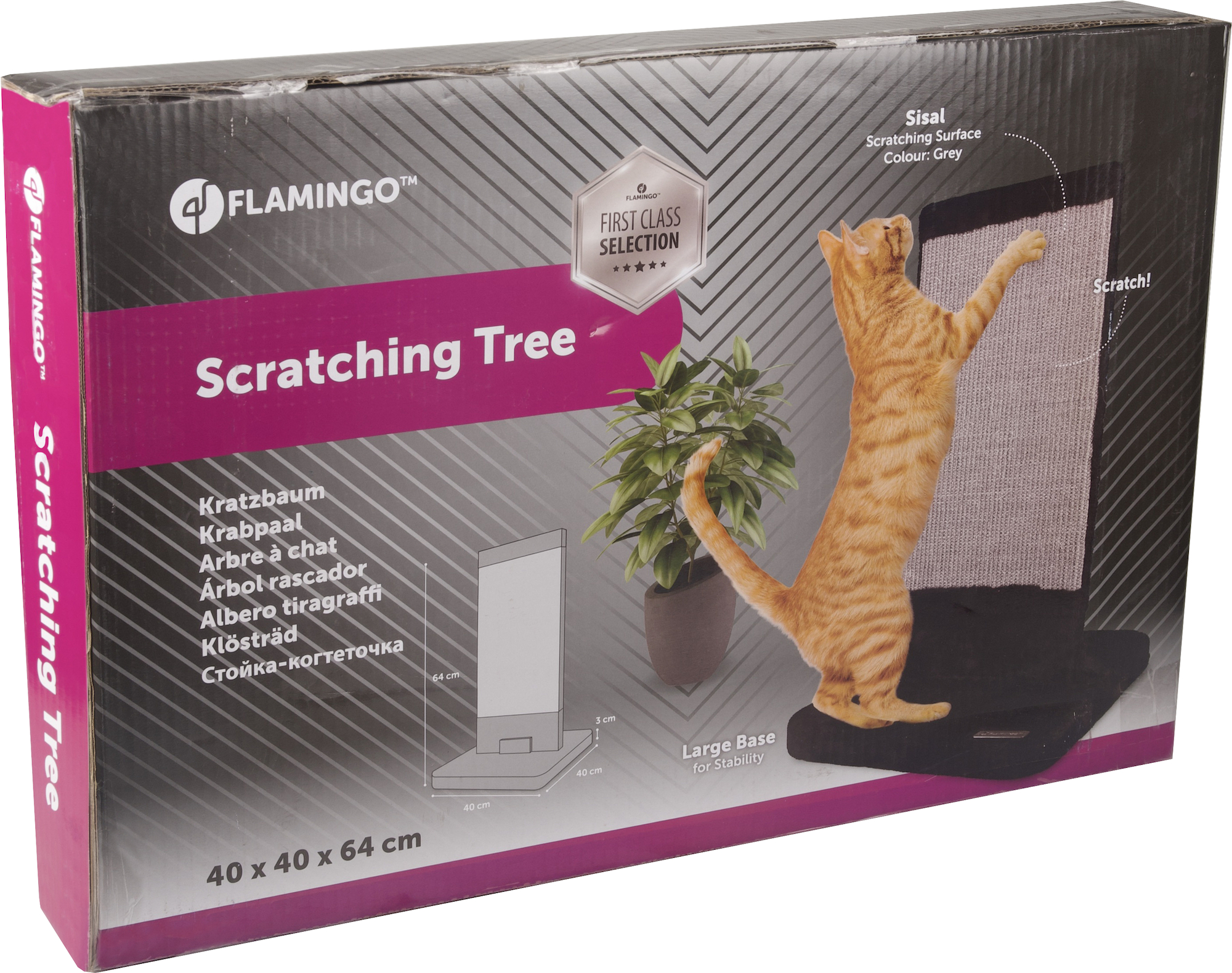 Flamingo Scrathching board Brabo Grey & Black