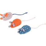 Speelgoed Floera Muis Blauw & Grijs & Oranje