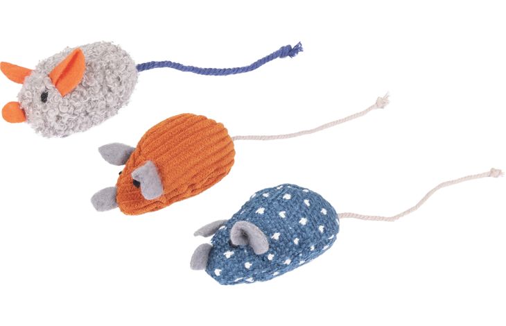 Flamingo Spielzeug Floera Maus Blau & Grau & Orange