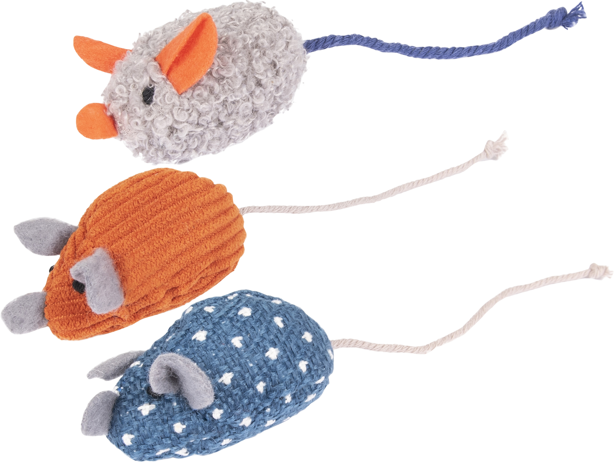 Flamingo Spielzeug Floera Maus Blau & Grau & Orange