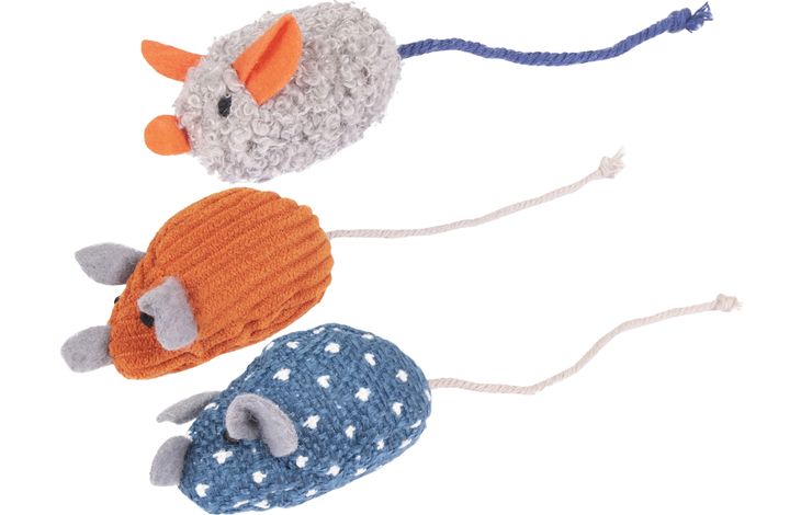 Flamingo Spielzeug Floera Maus Blau & Grau & Orange