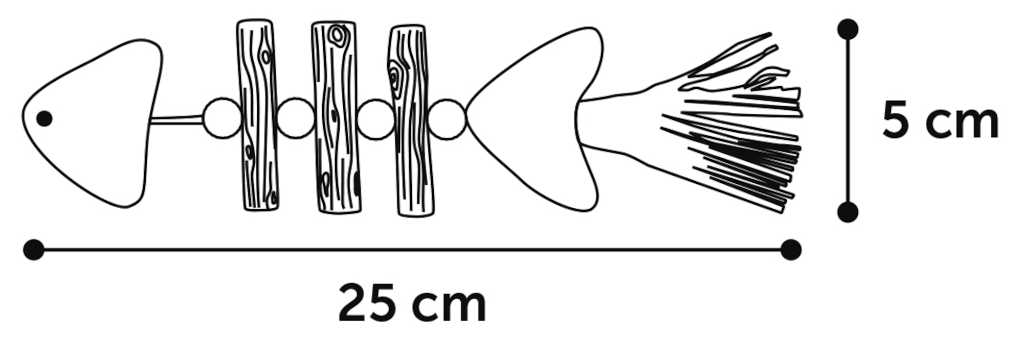 Flamingo Toy Topsy Fish Brown