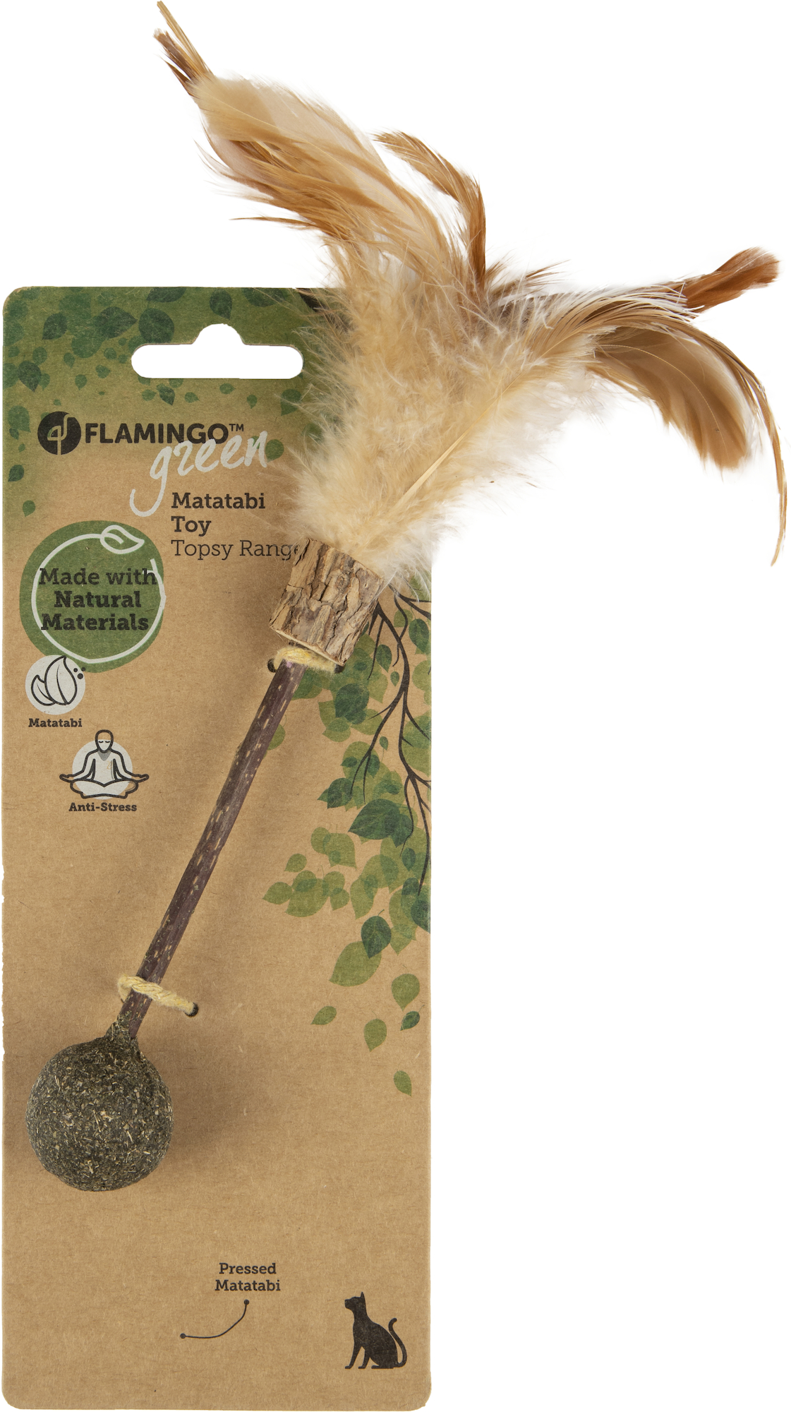 Flamingo Giocattolo Topsy Palla & Bastone Marrone