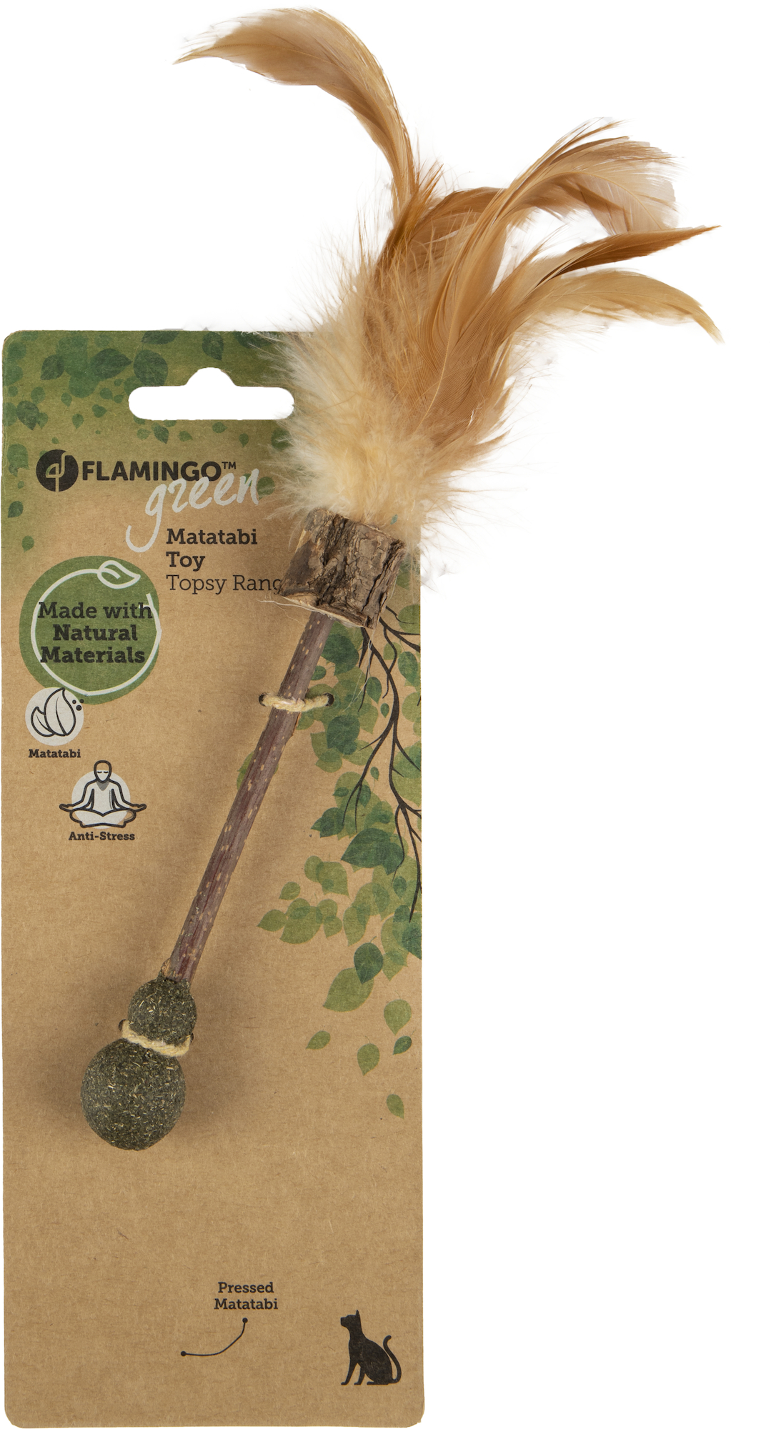 Flamingo Giocattolo Topsy Palla & Bastone Marrone