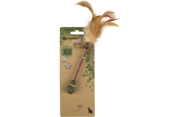 Flamingo Speelgoed Topsy Bal & Stok Bruin